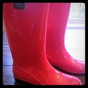 Nicole Miller red rainboots